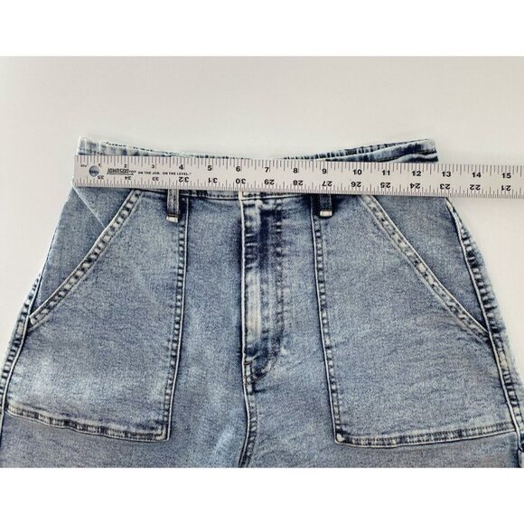 Frayed Women’s High Rise A-Line Denim Shorts Size 28 - Picture 6 of 8